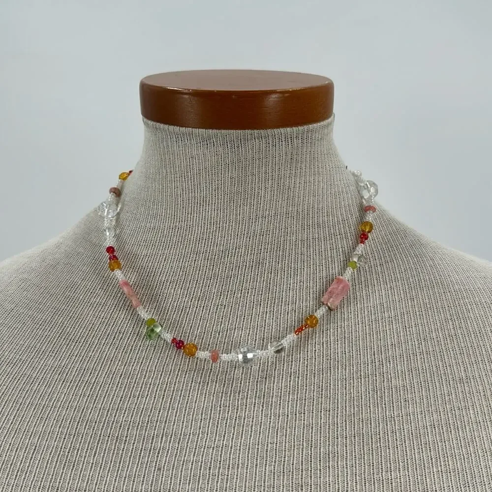 Handmade beaded choker necklace